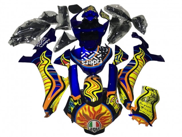 Billige Blau Gelb Orange Tribal Sun 2020-2025 Yamaha YZF 1000 R1 Motorrad Verkleidung