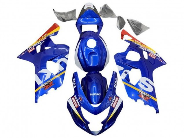 Billige Blau Weiß Gelb Rot 2004-2005 Suzuki GSXR 600 / GSXR 750 Motorrad Verkleidung