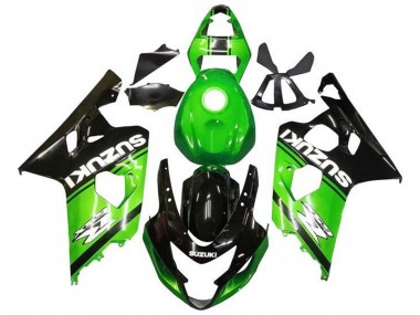 Billige Grün Schwarz Weiß 2004-2005 Suzuki GSXR 600 / GSXR 750 Motorrad Verkleidung