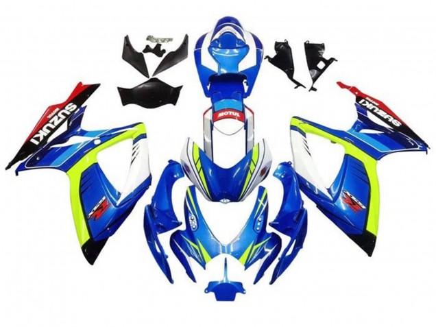Billige Blau Gelb Weiß Rot 2006-2007 Suzuki GSXR 600 / GSXR 750 Motorrad Verkleidung