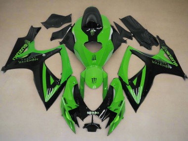 Billige Grün Schwarz Monster 2006-2007 Suzuki GSXR 600 / GSXR 750 Motorrad Verkleidung
