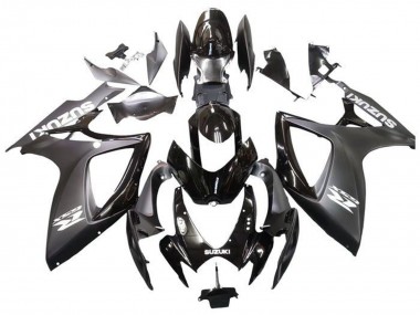 Billige Matt Schwarz Glänzendes Schwarz Weiß 2006-2007 Suzuki GSXR 600 / GSXR 750 Motorrad Verkleidung