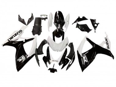 Billige Weiß Glänzendes Schwarz 2006-2007 Suzuki GSXR 600 / GSXR 750 Motorrad Verkleidung