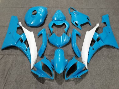 Billige Hellblau Weiß 2006-2007 Yamaha YZF R6 Motorrad Verkleidung