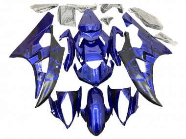Billige Blau Matt Schwarz 2006-2007 Yamaha YZF R6 Motorrad Verkleidung