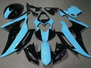 Billige Hellblau Glänzendes Schwarz 2008-2016 Yamaha YZF R6 Motorrad Verkleidung