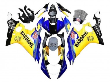 Billige Gelb Blau Schwarz Bardahl 2017-2023 Yamaha YZF R6 Motorrad Verkleidung