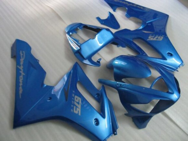 Billige Blau Silber Aufkleber 2006-2008 Triumph Daytona 675 Triple Motorrad Verkleidung