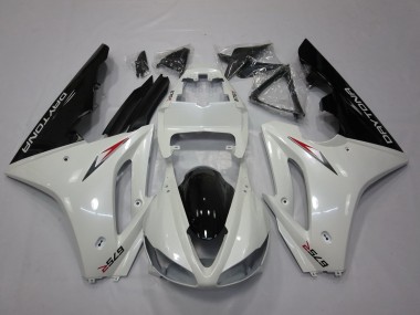 Billige Weiß Glänzendes Schwarz 2009-2012 Triumph Daytona 675 Triple Motorrad Verkleidung