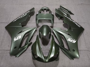 Billige Matt Grün Weiß 2009-2012 Triumph Daytona 675 Triple Motorrad Verkleidung