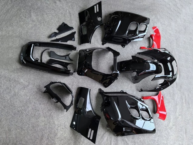 Billige Glänzendes Schwarz Rot 1987-1988 Honda CBR1000F Hurricane Motorrad Verkleidung