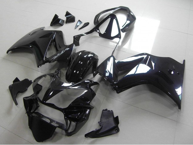 Billige Honda VFR 800 Motorrad Verkleidung Kit 2002-2013 - Glanzendes Schwarz