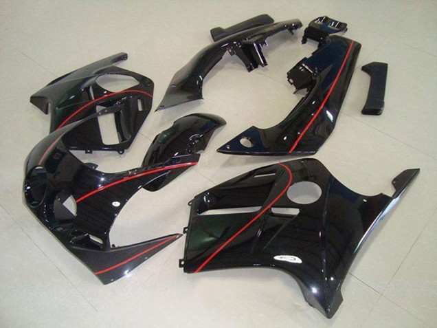Billige Glänzendes Schwarz Rot Linie 1988-1989 Honda CBR250RR MC19 Motorrad Verkleidung
