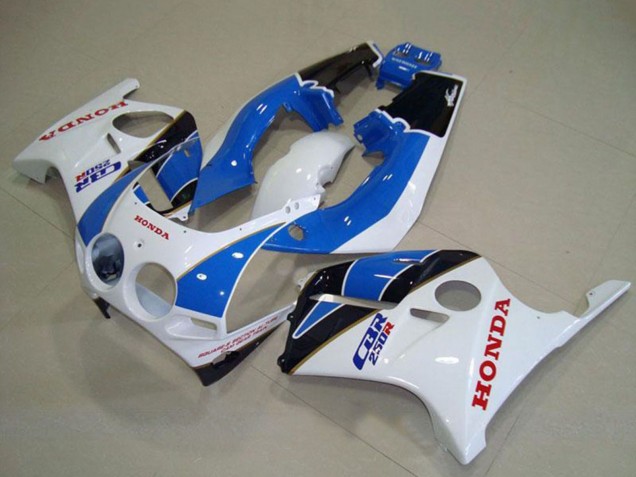 Billige Weiß Hellblau Glänzendes Schwarz 1988-1989 Honda CBR250RR MC19 Motorrad Verkleidung