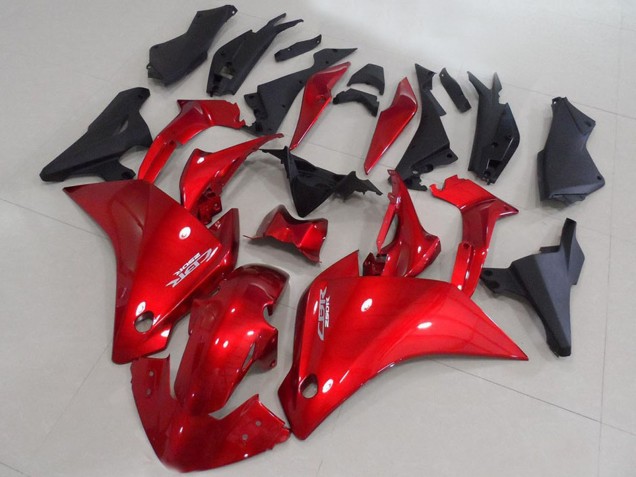Billige Honda CBR250RR Motorrad Verkleidung 2011-2015 - Rot Matt Schwarz