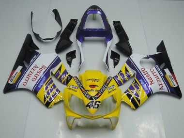 Billige Honda CBR600 F4i Motorrad Verkleidung 2001-2003 - Gelb Weiss Blau Schwarz Rot Nastro Azzurro