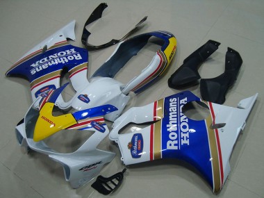 Billige Honda CBR600 F4i Motorrad Verkleidung 2004-2007 - Weiss Blau Gelb Rothmans