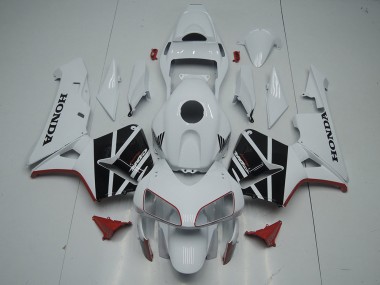 Billige Honda CBR600RR Motorrad Verkleidung 2003-2004 - Weiss Glanzendes Schwarz
