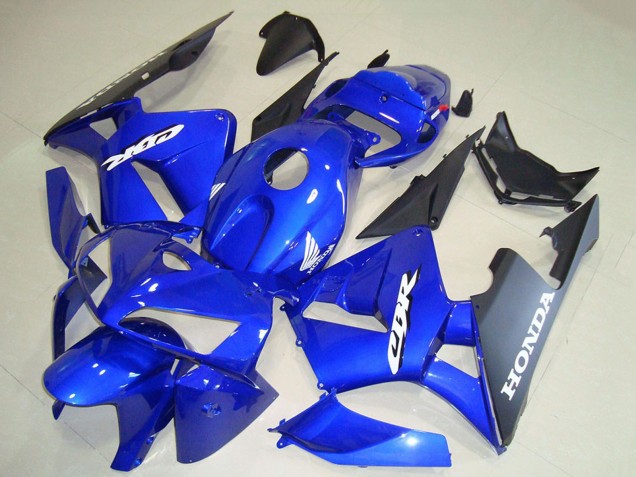 Billige Honda CBR600RR Motorrad Verkleidung 2005-2006 - Blau Schwarz Weiss Aufkleber