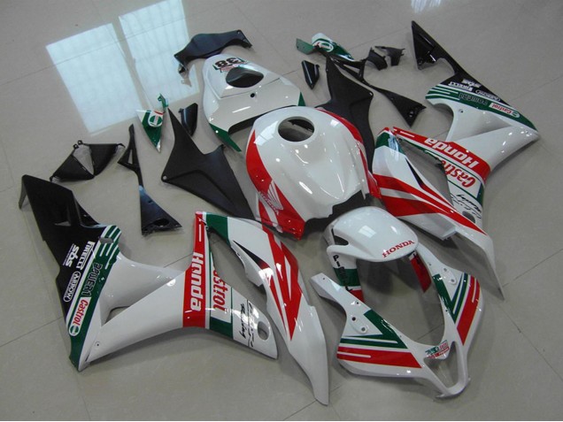 Billige Honda CBR600RR Motorrad Verkleidung 2007-2008 - Weiss Rot Grun Glanzendes Schwarz Castrol 38