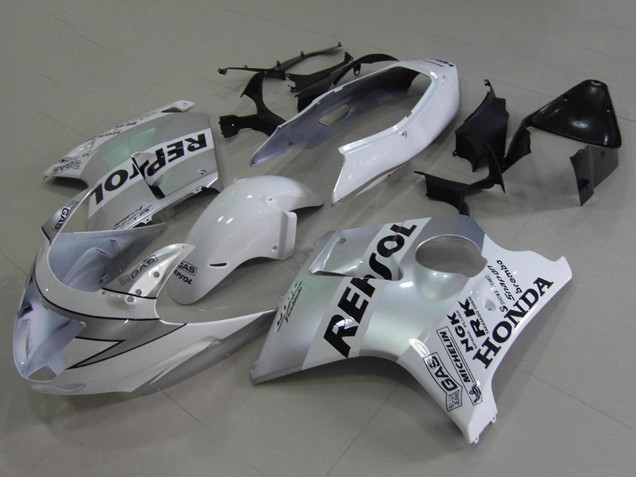 Billige Honda CBR1100XX Blackbird Motorrad Verkleidung 1996-2007 - Weiss Schwarz Repsol