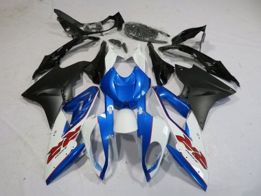 Billige BMW S1000RR Motorrad Verkleidung 2015-2016 - Weiss Blau Matt Schwarz