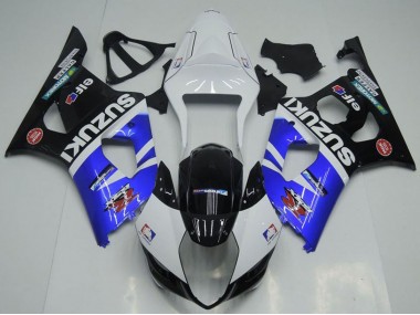 Billige Suzuki GSXR 1000 Motorrad Verkleidung 2003-2004 - Weiss Blau Schwarz Rot Elf