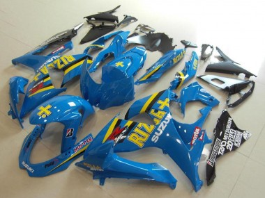 Billige Suzuki GSXR 1000 Motorrad Verkleidung 2009-2016 - Blau Gelb Rizla Hopper Motul