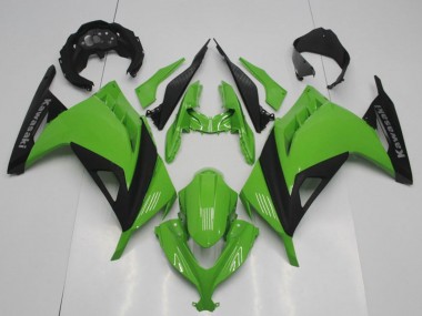 Billige Kawasaki ZX300R Motorrad Verkleidung 2013-2018 - Grun Matt Schwarz OEM Stil