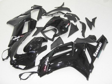 Billige Kawasaki ZX6R Motorrad Verkleidung 2007-2008 - Glanzendes Schwarz