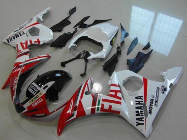 Billige Yamaha YZF R6 Motorrad Verkleidung 2003-2004 - Weiss Rot Fiat Michelin Motul