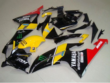 Billige Yamaha YZF R6 Motorrad Verkleidung 2008-2016 - Gelb Rot Glanzendes Schwarz Grun Monster Motul