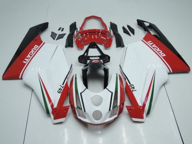 Billige Ducati 749 Motorrad Verkleidung 2003-2004 - Weiss Rot Grun Glanzendes Schwarz
