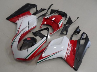 Billige Ducati 1198 Motorrad Verkleidung 2007-2014 - Weiss Rot Grun Matt Schwarz