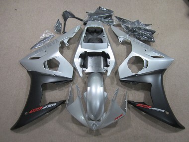 Billige Silber Matt Schwarz 2003-2004 Yamaha YZF R6 Motorrad Verkleidung