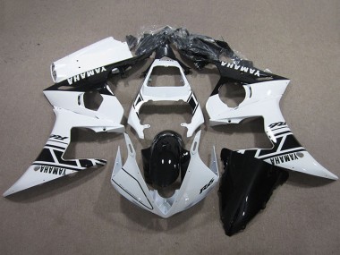 Billige Weiß Glänzendes Schwarz 2003-2004 Yamaha YZF R6 Motorrad Verkleidungen Kit
