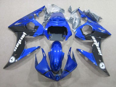 Billige Blau Glänzendes Schwarz Jordan 2003-2004 Yamaha YZF R6 Motorrad Verkleidung
