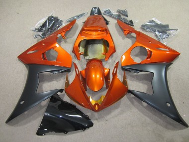 Billige Orange Matt Schwarz 2003-2004 Yamaha YZF R6 Motorrad Verkleidung