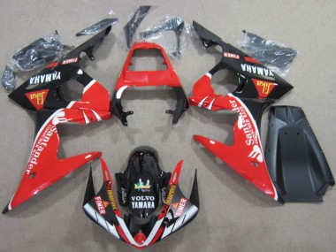 Billige Rot Weiß Glänzendes Schwarz Santunder Fimer Volvo 2003-2004 Yamaha YZF R6 Motorrad Verkleidung