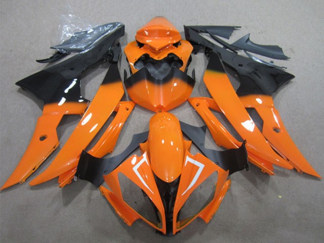 Billige Orange Glänzendes Schwarz 2008-2016 Yamaha YZF R6 Motorrad Verkleidung