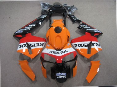 Billige Orange Weiß Rot Glänzendes Schwarz Repsol 2003-2004 Honda CBR600RR Motorrad Verkleidung