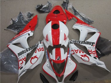 Billige Weiß Rot Pramac Bridgestone 2007-2008 Honda CBR600RR Motorrad Verkleidung