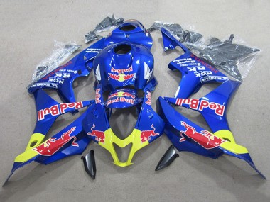 Billige Blau Gelb Red Bull 2007-2008 Honda CBR600RR Motorrad Verkleidung Kit