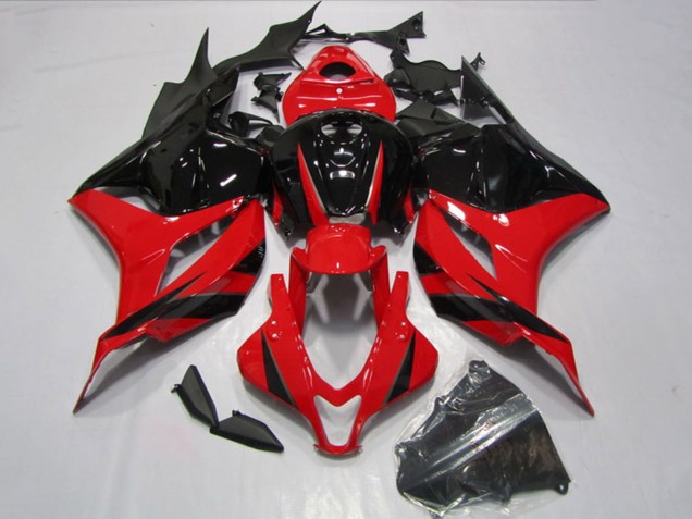 Billige Rot Glänzendes Schwarz 2009-2012 Honda CBR600RR Motorrad Verkleidungen Kit