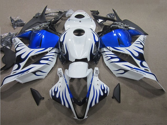 Billige Weiß Blau Flamme 2009-2012 Honda CBR600RR Motorrad Verkleidung