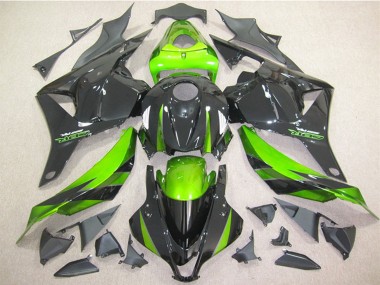 Billige Honda CBR600RR Motorrad Verkleidung 2009-2012 - Grun Glanzendes Schwarz