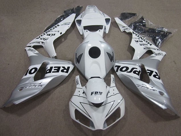 Billige Weiß Silber Schwarz Repsol 2006-2007 Honda CBR1000RR Motorrad Verkleidung