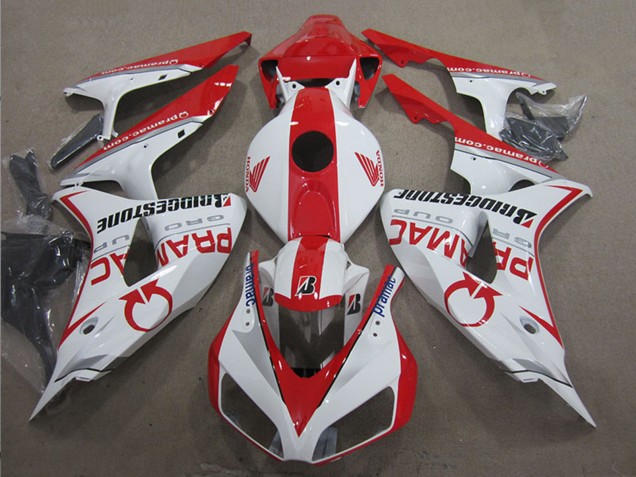 Billige Weiß Rot Pramac Bridgestone 2006-2007 Honda CBR1000RR Motorrad Verkleidung