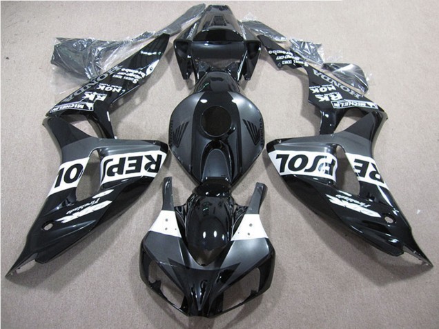 Billige Glänzendes Schwarz Grau Weiß Repsol 2006-2007 Honda CBR1000RR Motorrad Verkleidung