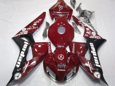 Billige Kastanienbraun Rot Glänzendes Schwarz Weiß Jordan 2006-2007 Honda CBR1000RR Motorrad Verkleidung